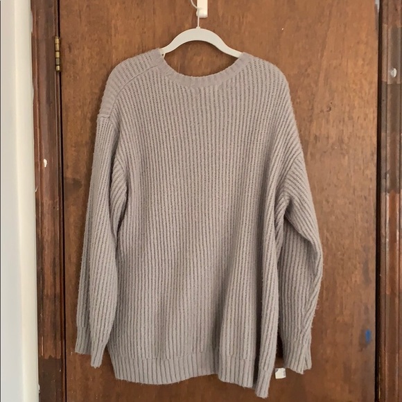 LA Hearts grey long sleeve women’s sweater size M - Picture 3 of 3